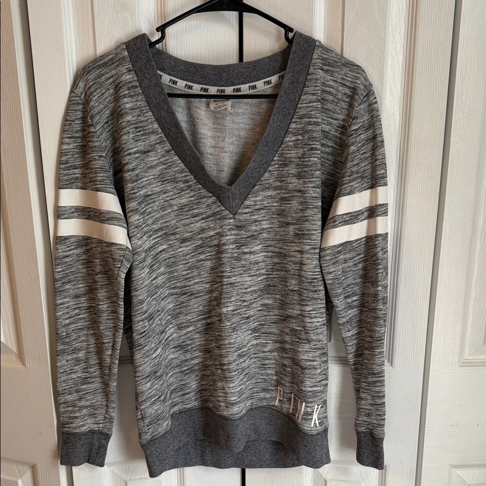 PINK Victoria's Secret Charcoal V-Neck Sweater